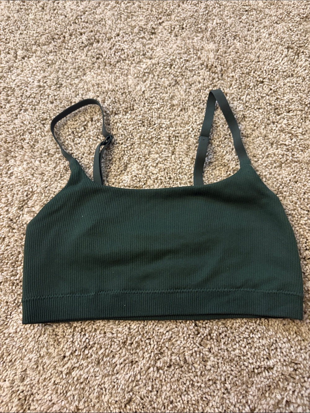 Aerie Dark Green Ribbed Bralette
